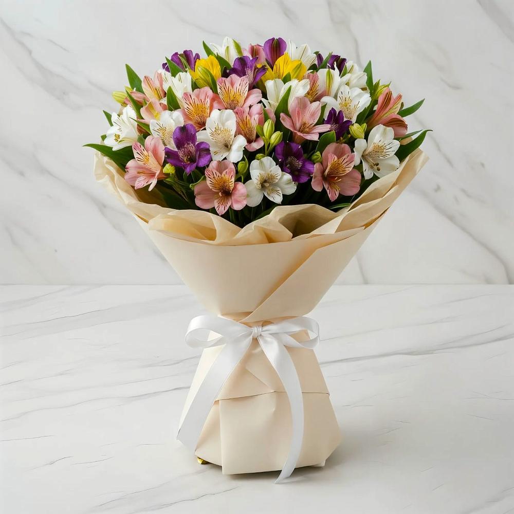 Букет цветов из: Альстромерии в Софьино