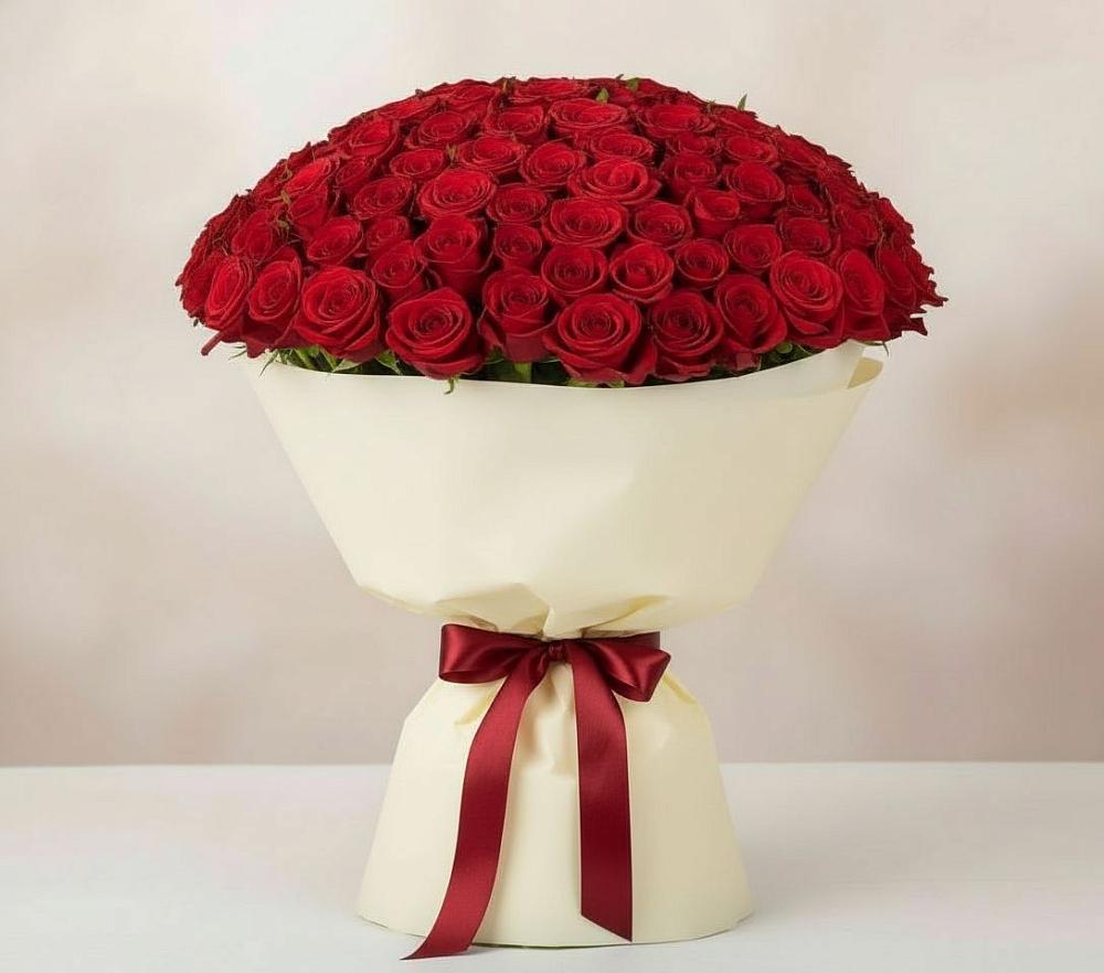 Букет 101 Красная роза Милано в Софьино