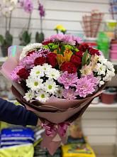 Букет цветов из:  Розы, Хризантемы и Альстромерии #REPLACE_PRED# Софьино
