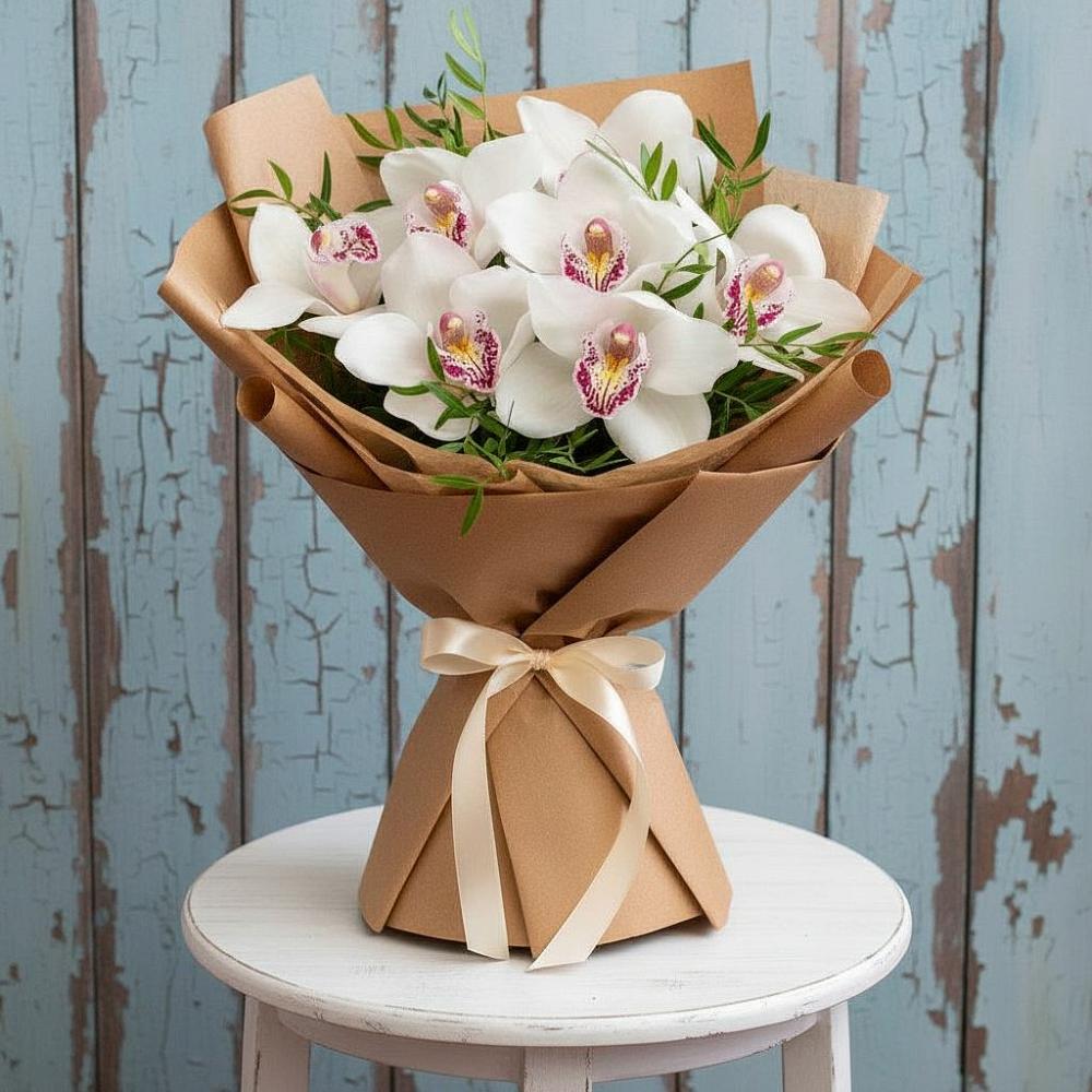 Букет цветов из: Орхидеи и Розы в Софьино