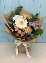 Букет цветов из:  Герберы и Хризантемы в Софьино