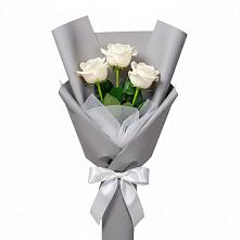 Букет 3 белые розы #REPLACE_PRED# Софьино