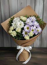 Букет цветов из:  Хризантемы и Розы в Софьино