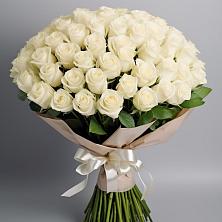 Букет 101 беля роза Белоснежка в Софьино