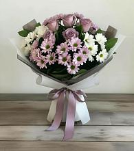 Букет цветов из:  Хризантемы и Розы в Софьино