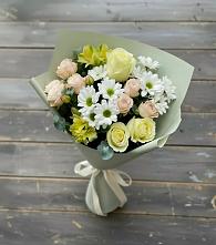 Букет цветов из:  Альстромерии, Розы и Хризантемы в Софьино