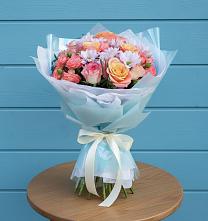 Букет цветов из:  Хризантемы и Розы в Софьино