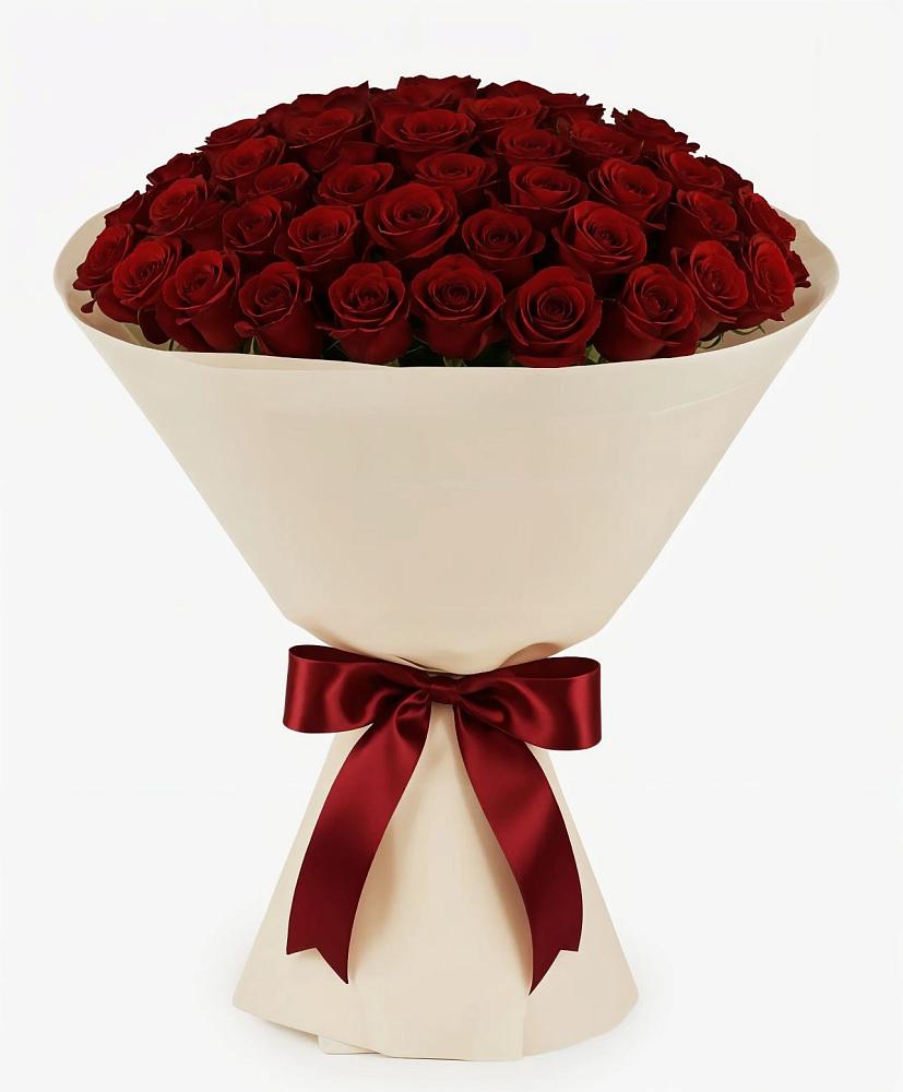 Букет 101 Бордовая роза Блэк Бакарра в Софьино