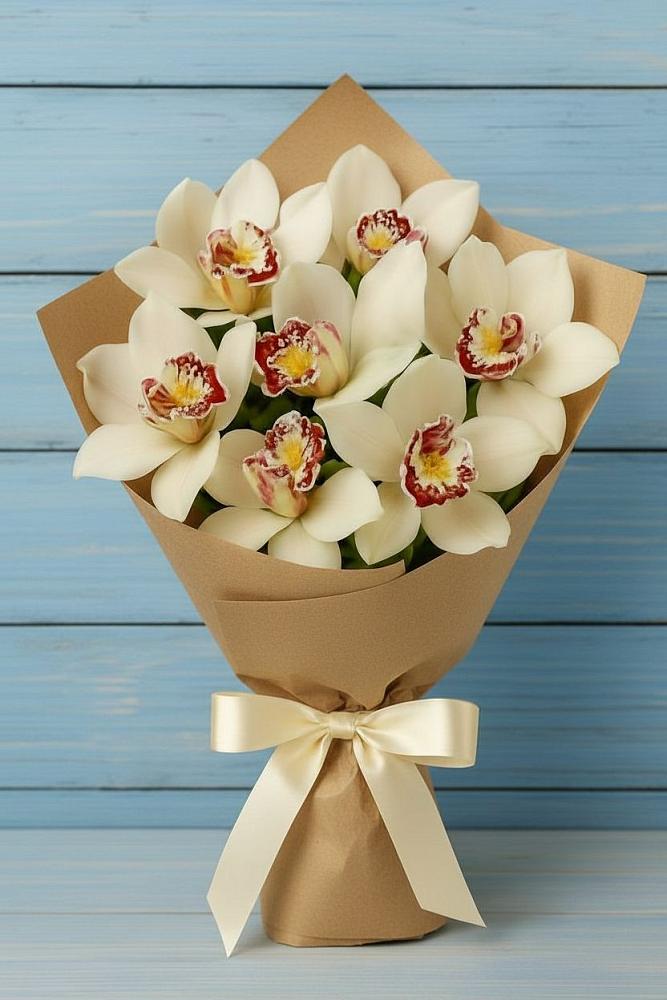 Букет цветов из: Орхидеи и Розы в Софьино